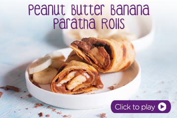 Peanut Butter Banana Paratha Rolls With PediaSure Flavour