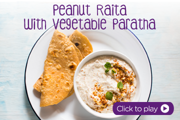 PediaSure Peanut Raita with Vegetable Paratha Recipe for Kids